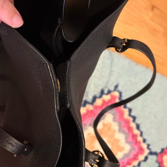 Polo Ralph Lauren Lennox tote bag in black pebbled leather - Picture 7 of 11